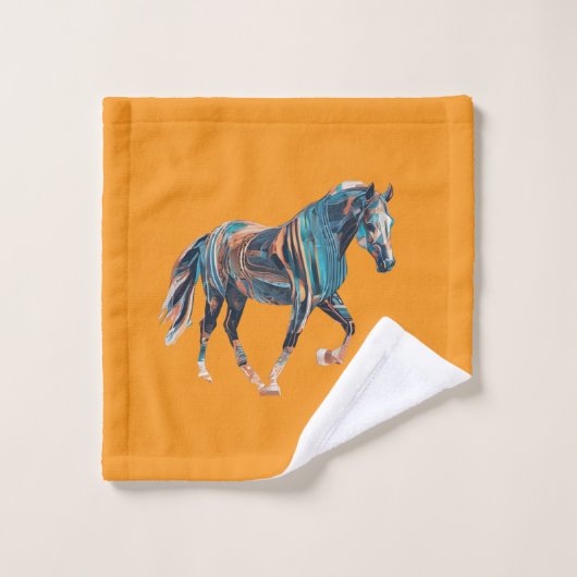 Pferdehandtuch Badhandtuch Set (Waschlappen)