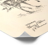 Pferdeharness 1885 Patentart Alter Peper Poster (Ecke)