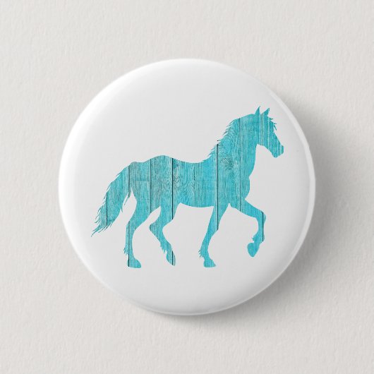 Pferdehengst, Senf-Silhouette Button (Vorderseite)