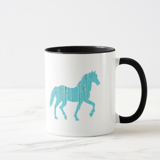 Pferdehengst, Senf-Silhouette Tasse (Rechts)