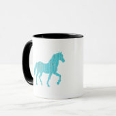Pferdehengst, Senf-Silhouette Tasse (Vorderseite Links)
