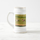 Pferdeherde auf einem Reittier-Foto Bierglas (Links)