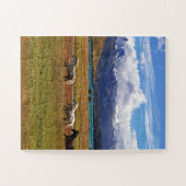 Pferdeherde Galloping im Feld Puzzle (Horizontal)