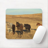 Pferdeherde im Westen Mousepad (Mit Mouse)