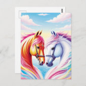 Pferdeherz Postkarte (Vorne/Hinten)