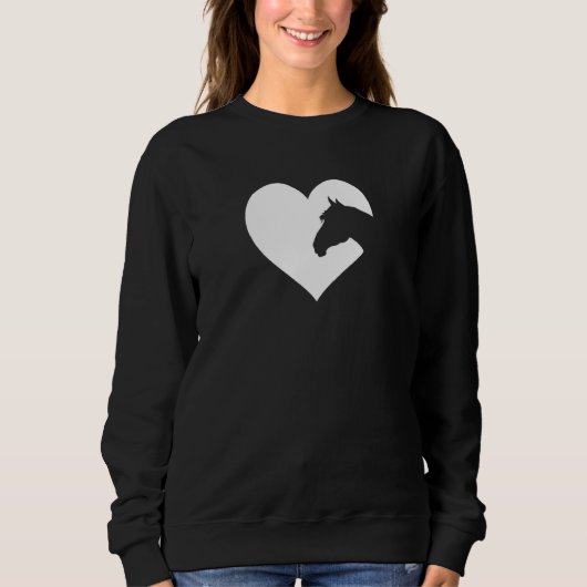 Pferdeherz Sweatshirt (Vorderseite)