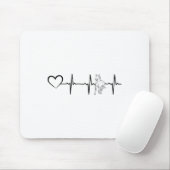 Pferdeherzen Reitpferd Pferd Herzschlag Pferd Mousepad (Mit Mouse)