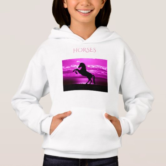 PFERDEhoodie, Komfortmischung hanes Sweatshirt (Vorderseite)