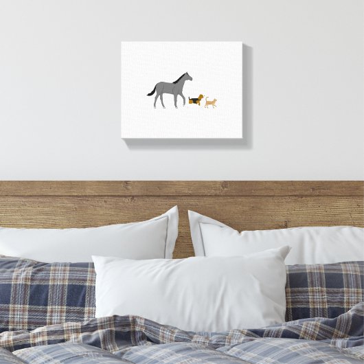 Pferdehund Leinwanddruck (Insitu (Schlafzimmer))