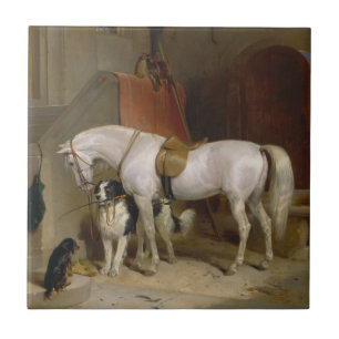 Pferdehunde Lieblinge Malerei Landseer Propert Fliese