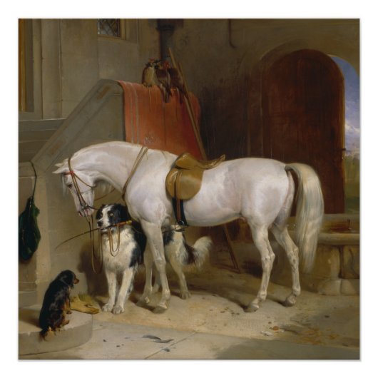 Pferdehunde Lieblinge Malerei Landseer Propert Poster (Vorderseite)