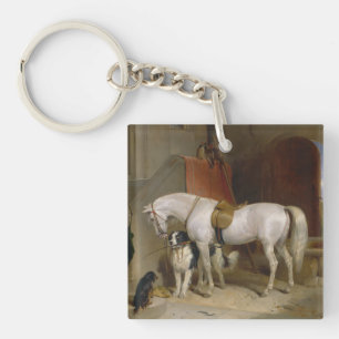 Pferdehunde Lieblinge Malerei Landseer Propert Schlüsselanhänger