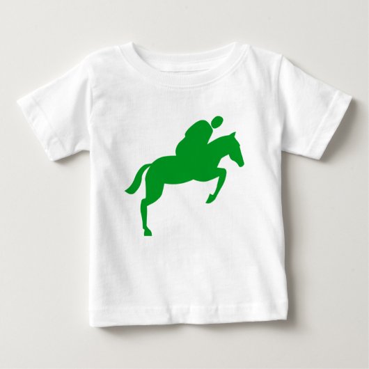 Pferdehüpfen - grün baby t-shirt (Vorderseite)