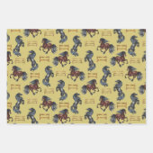 Pferdehüpfen Holzhürden Pferdesport Geschenkpapier Set (Vorderseite 2)