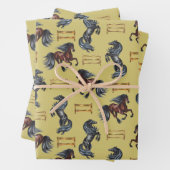 Pferdehüpfen Holzhürden Pferdesport Geschenkpapier Set (Beispiel)