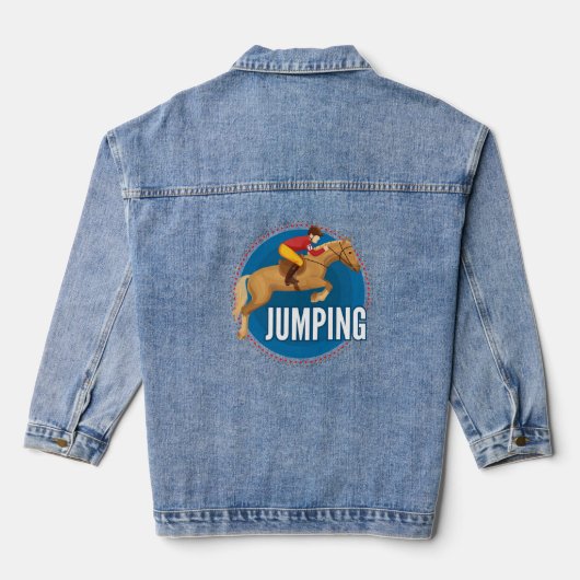 Pferdehüpfen Jeansjacke (Rückseite)