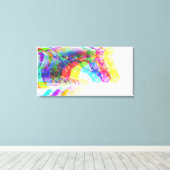 Pferdehüpfen Moderne farbenfrohe Canvas Print Leinwanddruck (Insitu (Holzboden))