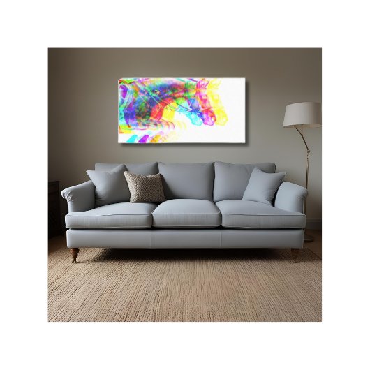 Pferdehüpfen Moderne farbenfrohe Canvas Print Leinwanddruck