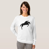 Pferdehüpfen - Schwarz T-Shirt (Vorne ganz)