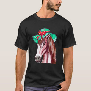 Pferdehut Kentucky-Party Pferderennen-Party T-Shirt