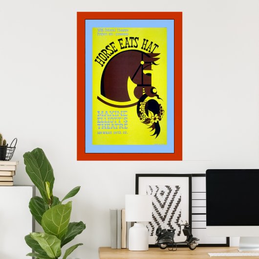 Pferdehut Poster (Heimbüro)