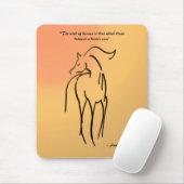 Pferdeillustration Mousepad - arabisches Zitat (Mit Mouse)