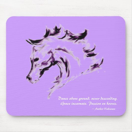 Pferdeillustration Mousepad - Tanz-Zitat (Vorne)
