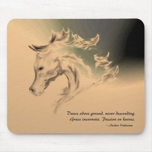 Pferdeillustration Mousepad - Tanz-Zitat (Vorne)