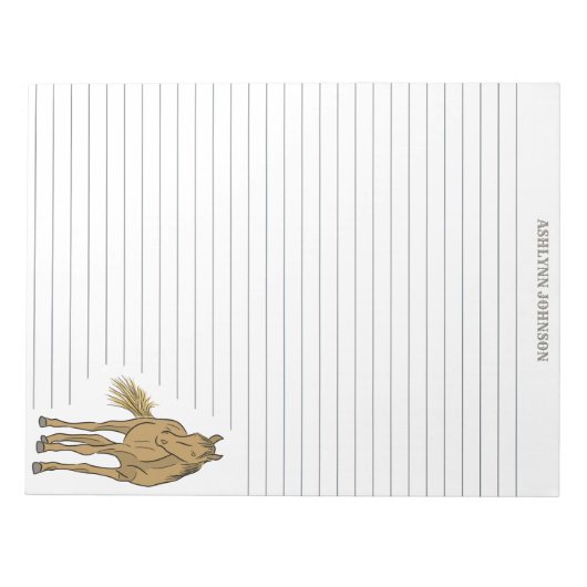 Pferdeillustrierung Papier für Schreibwaren Notizblock (Vorderseite)