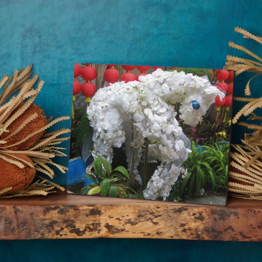 Pferdejahr | 春 節 馬 ... Thema chinesische Blume Fotoplatte (Seite)