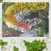 Pferdejahr | 春 節 馬 ... Thema chinesische Blume Küchentuch (Gefaltet)