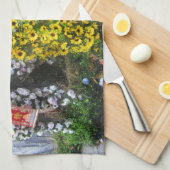 Pferdejahr | 春 節 馬 ... Thema chinesische Blume Küchentuch (Viertel Falte)