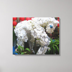 Pferdejahr 春 節 馬 ... Thema chinesische Blume Leinwanddruck