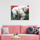 Pferdejahr | 春 節 馬 ... Thema chinesische Blume Leinwanddruck (Insitu (Wohnzimmer))