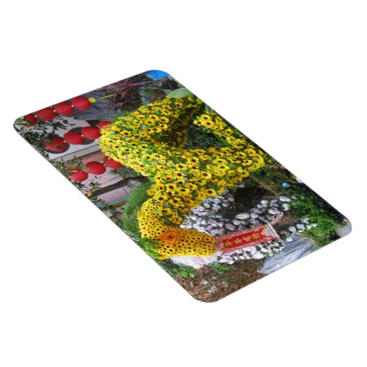 Pferdejahr | 春 節 馬 ... Thema chinesische Blume Magnet (Rechte Seite)