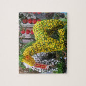 Pferdejahr | 春 節 馬 ... Thema chinesische Blume Puzzle (Vertikal)