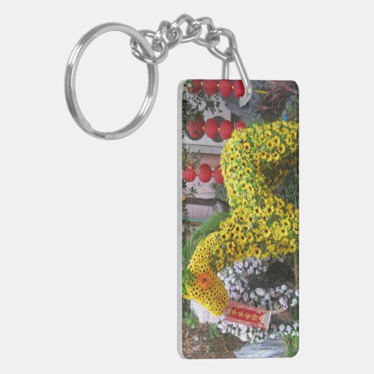 Pferdejahr | 春 節 馬 ... Thema chinesische Blume Schlüsselanhänger (Vorderseite links)