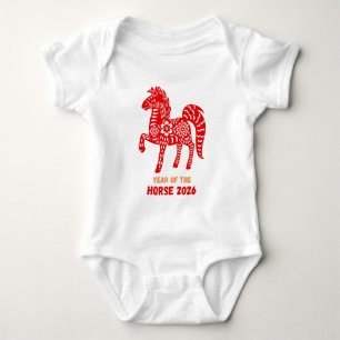 Pferdejahr 2026 baby strampler