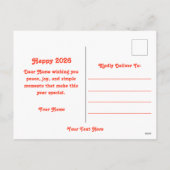 Pferdejahr 2026 feiertagspostkarte (Rückseite)