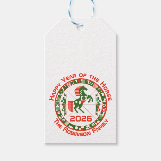 Pferdejahr 2026 geschenkanhänger (Vorderseite)
