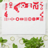 Pferdejahr 2026 geschirrtuch (Gefaltet)