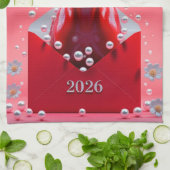 Pferdejahr 2026 geschirrtuch (Gefaltet)