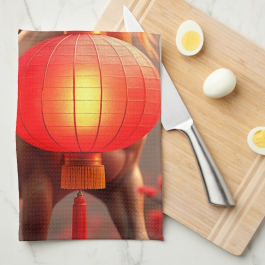 Pferdejahr 2026 geschirrtuch (Viertel Falte)