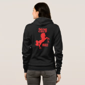 Pferdejahr 2026 hoodie (Schwarz voll)