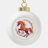 Pferdejahr 2026 keramik Kugel-Ornament (Vorderseite)