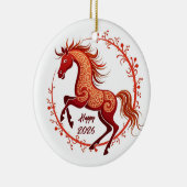 Pferdejahr 2026 keramik ornament (Rechts)