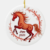 Pferdejahr 2026 keramik ornament (Hinten)