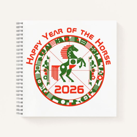Pferdejahr 2026 notizblock (Vorderseite)