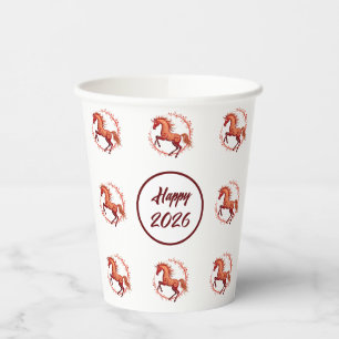 Pferdejahr 2026 pappbecher