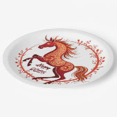 Pferdejahr 2026 pappteller (Schrägansicht)